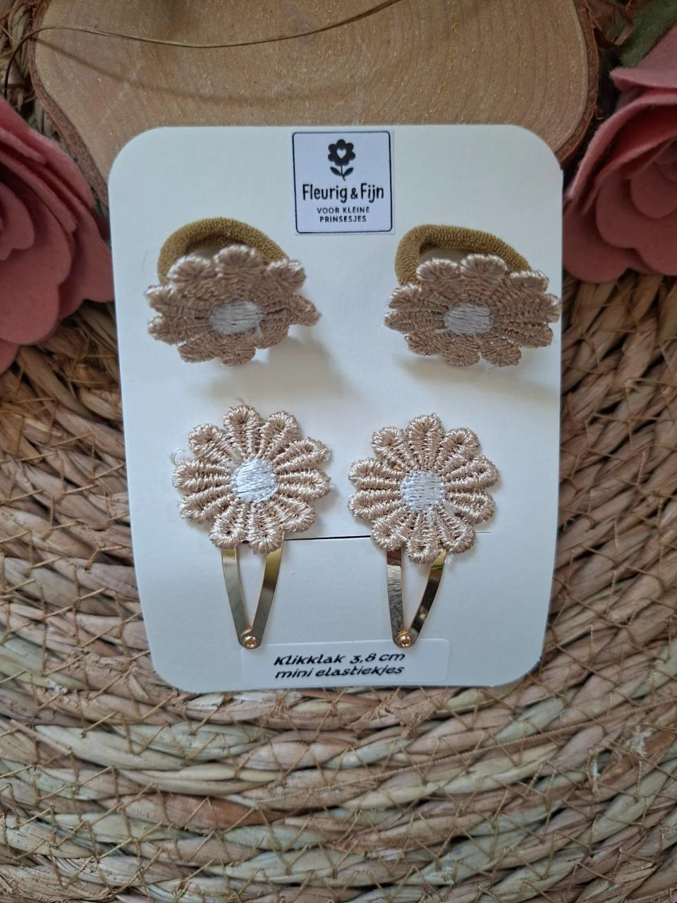 Combinatie van 2 klikklak 3 cm en 2 mini elastiekjes